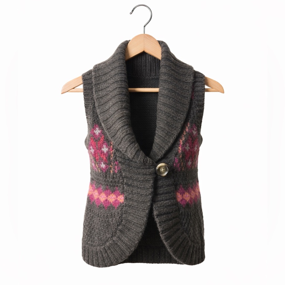 Abercrombie & Fitch Chunky Knit  Vest. Excellent Condition. Small. Boho. Y2K